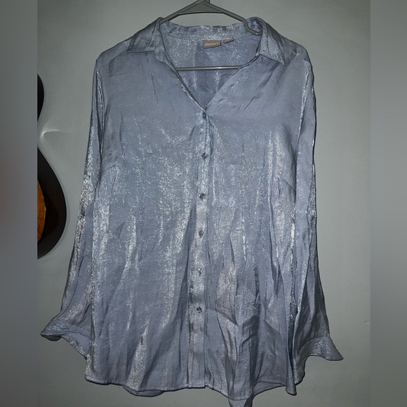 Chicos shimmery button up shirt - Picture 3 of 4